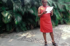 Emmelie Prophète, poète, écrivaine et directrice de la Bibliothèque nationale d'Haïti